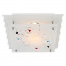 Globo 48140-1 Deckenleuchte Regius 1x40W | E27 - satiniertes Glas, chrom
