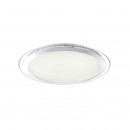 Globo 48365-60 LED Deckenleuchte Nicole 1x60W | 3300lm | 3000-6000K | RGB - Glitzereffekt, dimmbar, Farbwechsler, Farbfixierung, Fernbedienung, chrom, opal