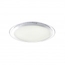 Globo 48365-60 LED Deckenleuchte Nicole 1x60W | 3300lm | 3000-6000K | RGB - Glitzereffekt, dimmbar, Farbwechsler, Farbfixierung, Fernbedienung, chrom, opal