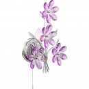 Globo 5147 Wandleuchte Purple 1x40W | E14 - chrom, Acryl-Kristalle, violett