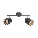 Globo 54121-2 Wandleuchte Troy 2x8W | E14 - Schalter auf dem Körper, schwarz