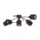 Globo 54121-5 Deckenleuchte Troy 5x8W | E14 - schwarz