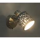 Globo 54122-1 Wandleuchte Alys 1x8W | E14 - Schalter auf dem Körper, silber