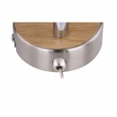 Globo 54302-1 Wandleuchte Loggi 1x40W | E14 - Schalter auf dem Körper, Holz, matt Nickel