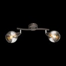 Globo 54347-2 Wand- oder Decken- und Spotleuchte Isla 2x4W | E14 LED | 196L | 3000K - inklusive Leuchtmittel, Schwanenhals, bronze