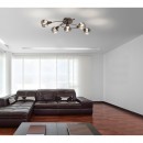 Globo 54347-5 Deckenleuchte 5x4W | E14 LED | 196L | 3000K - inklusive Leuchtmittel, Schwanenhals, bronze