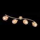 Globo 54358-4 Spotleuchte Deckenleuchte Mero 4x40W | E14 - golden, amber