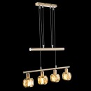 Globo 54358-4Z Pendelleuchte 4x40W | E14 - höhenverstellbar, golden, amber