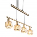 Globo 54358-4Z Pendelleuchte 4x40W | E14 - höhenverstellbar, golden, amber