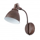 Globo 54647-1W Wandleuchte Giorgio 1x40W | E14 - flexibler Arm, braun
