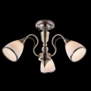 Globo 54706-3 Deckenleuchte Comodoro 3x60W | E14 - antike bronze, opal