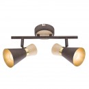 Globo 54808-2 Wand- oder Deckenleuchte Aeron 1x25W | E14 - Rost, gold