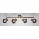 Globo 54810-4 Deckenaufbau Spotleuchte Tycho 4x15W | E14 LED - Rost