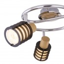 Globo 54816-3 Deckenleuchte Ricci 3x40W | E14 - chrom, Holz, schwarz