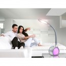 Globo 58279 LED Tischleuchte Tarron 1x5W | 280lm | 5500K | RGB - Touchdimmer, beleuchteter Sockel, Farbfixierung, grau