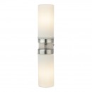 Globo 7816 Außenwandleuchte Space 2x40W | E14 | IP44 - Nickel matt, opal