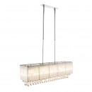 Globo 15094H2 Pendelleuchte Sierra 8x3W | G9 LED | 906lm | 3000K - höhenverstellbar, chrom, silber, Kristall