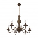 Globo 15262-6 Pendelleuchte Rea 6x40W | E14 - Rost