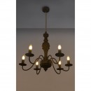 Globo 15262-6 Pendelleuchte Rea 6x40W | E14 - Rost