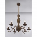 Globo 15262-6 Pendelleuchte Rea 6x40W | E14 - Rost