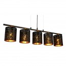 Globo 15264-5H Pendelleuchte Tuxon 5x25W | E14 - schwarz
