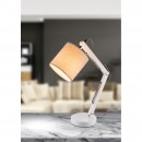 Globo 21511 Tischlampe Mattis 1x25W | E14 - schwenkbarer Arm, weiß, beige