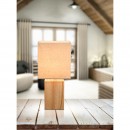 Globo 21698 Tischlampe Ilona 1x40W | E14 - Holz, weiß