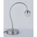 Globo 24134 LED Tischleuchte Roslin 1x5W | 470lm | 3000K - flexibler Arm, Nickel, matt
