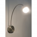 Globo 24134W LED Wandleuchte Roslin 1x5W | 470lm | 3000K - flexibler Arm, Nickel, matt