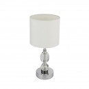 Globo 24136 Tischlampe Bronn 1x40W | E14 - Kabelschalter, chrom, weiß