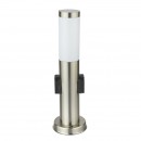 Globo 3158K Außenstehleuchte Boston 1x60W | E27 | IP44- 2 eingebaute Steckdosen, Messing, opal