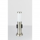 Globo 3158K Außenstehleuchte Boston 1x60W | E27 | IP44- 2 eingebaute Steckdosen, Messing, opal