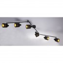 Globo 54121-6 Deckenaufbau Spotleuchte Troy 6x8W | E14 - verstellbar, schwarz