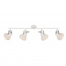 Globo 54657-4 Decken- und Spotleuchte Amory 4x40W | E14 - verstellbar, chrom, weiß