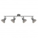 Globo 54658-4 Spotleuchte Deckenleuchte Daisy 4x40W | E14 - einstellbar grau