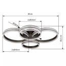 Globo 67314-90 LED Deckenleuchte GROUNI  | 90W integrierte LED-Quelle | 4225lm | 2700-6000K