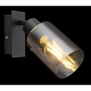 Globo 15465-1 Wandleuchte Hadera 1x15W | E27 - schwarz, rauchfarben