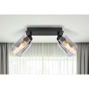 Globo 15465-2 Deckenstrahler Hadera 2x15W | E27 - schwarz, rauchfarben