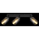 Globo 15465-3 Deckenleuchte Hadera 3x15W | E27 - schwarz, rauchfarben