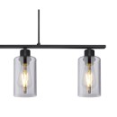 Globo 15465-4H Pendel-Deckenleuchte Hadera 4x60W | E27 - schwarz, rauchfarben