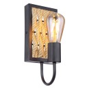Globo 15679W Wandleuchte Halia 1x40W | E27 - schwarz, natur