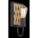 Globo 15679W Wandleuchte Halia 1x40W | E27 - schwarz, natur