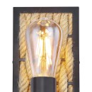 Globo 15679W Wandleuchte Halia 1x40W | E27 - schwarz, natur