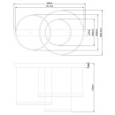 Globo 67193-55H LED-Deckenpendelleuchte Halli 1x55W | 1800lm | 2700-6000K- Fernbedienung, dimmbar, Nachtmodus, Memory-Funktion, opal, schwarz