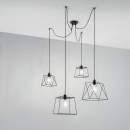 Luce Ambiente Design I-BROOKLYN-S4 Pendelleuchte BROOKLYN E27 | schwarz