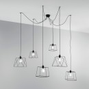 Luce Ambiente Design I-BROOKLYN-S6 Pendelleuchte BROOKLYN E27 | schwarz