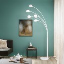Luce Ambiente Design I-ERACLE-PT BCO Stehlampe ERACLE | 5×60W E14 | mit Schalter | weiß