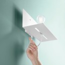 Luce Ambiente Design I-FLASH-AP BCO Wandleuchte FLASH | 1×60W E27 | mit Schalter | weiß