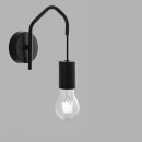 Luce Ambiente Design I-HABITAT-AP NER  Wandleuchte HABITAT | 1×60W E27 | mit Schalter | schwarz