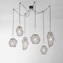 Luce Ambiente Design I-KIKO-S6 Pendelleuchte KIKO E27 | schwarz | gold